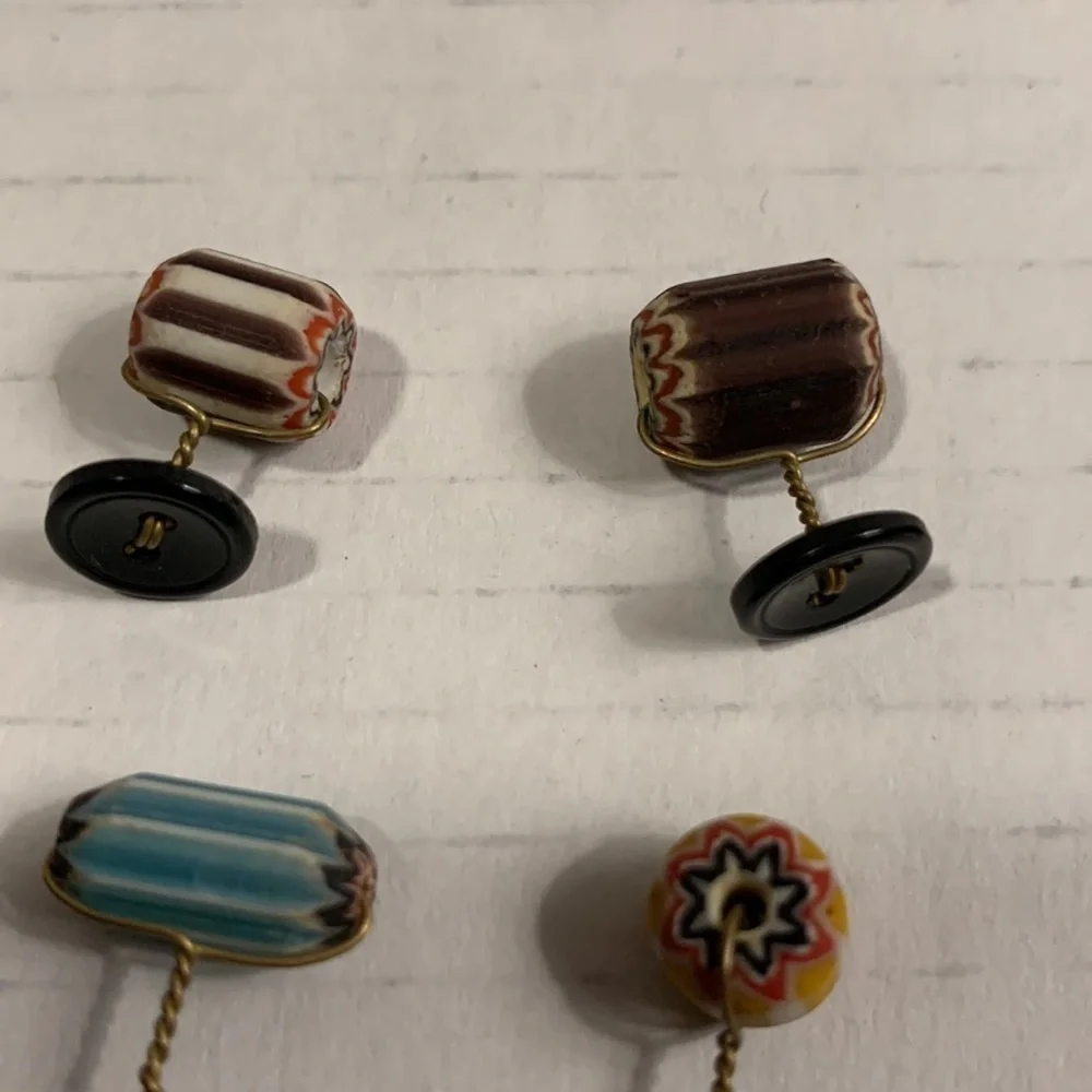 𝅺CUFF Links Set With Tie Tack- Vintage